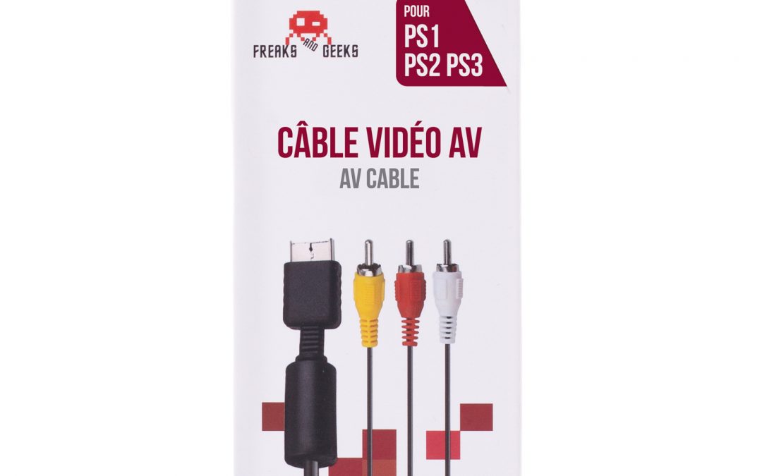 Cable Video AV Pour PS1/PS2/PS3