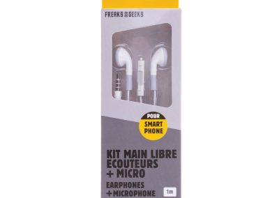 Kit Main Libre Ecouteurs + Micro (compatible iphone)