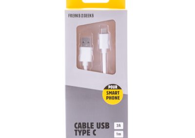 Cable Type C 1 mètre Compatible Galaxy S8 / Switch (blanc)