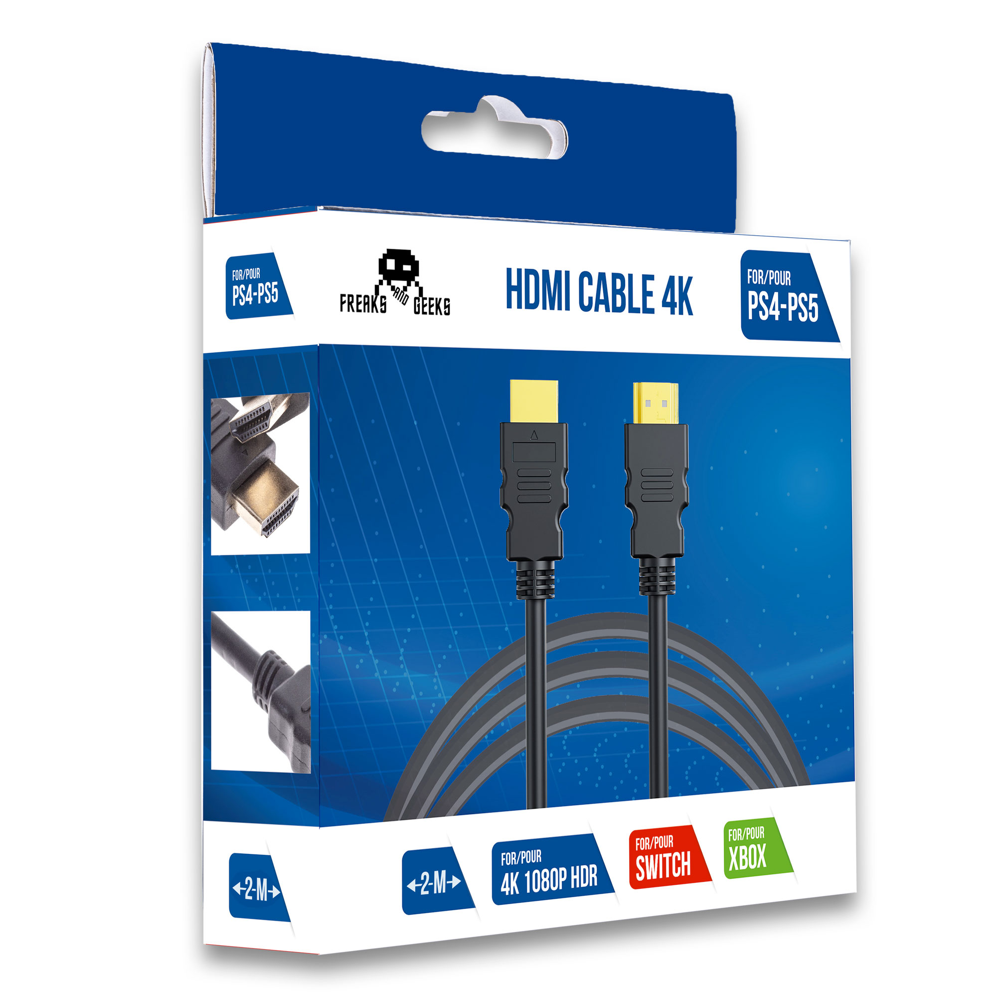 Câble HDMI ETHERNET 1.4 (2m) 4K - Freaks and Geeks