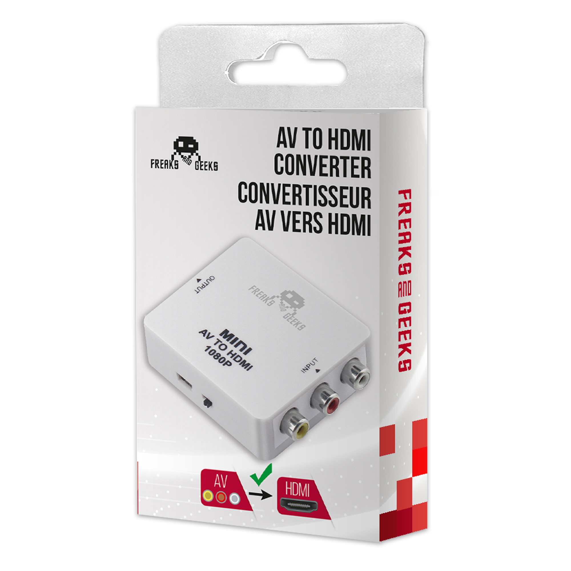 AV Vers HDMI: Convertisseur HDMI pour SNES, MegaDrive, Wii, Game Cube -  Freaks and Geeks