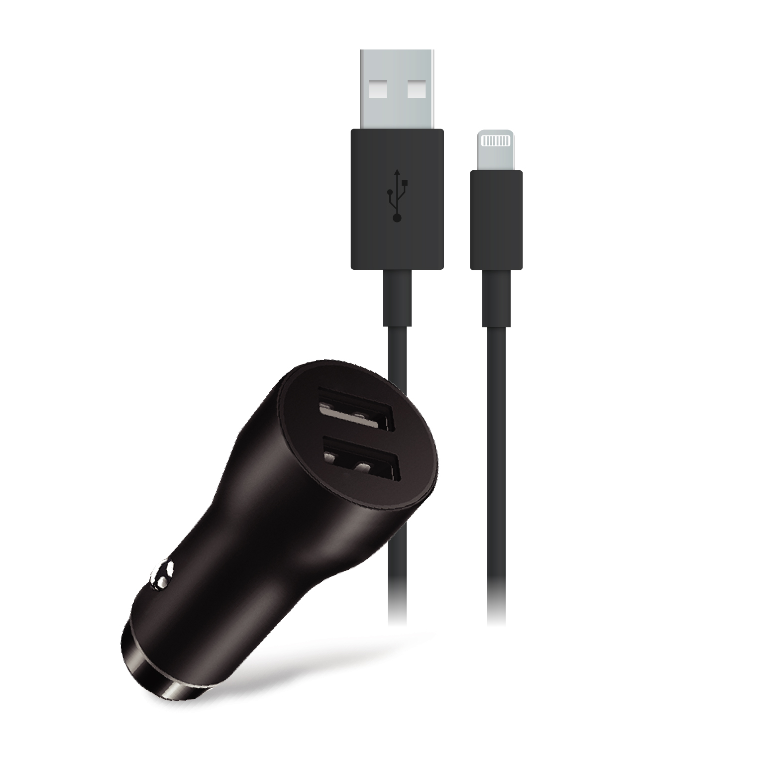 One + Chargeur Embout Secteur Sans Cable-2,4A-1 USB-Noir