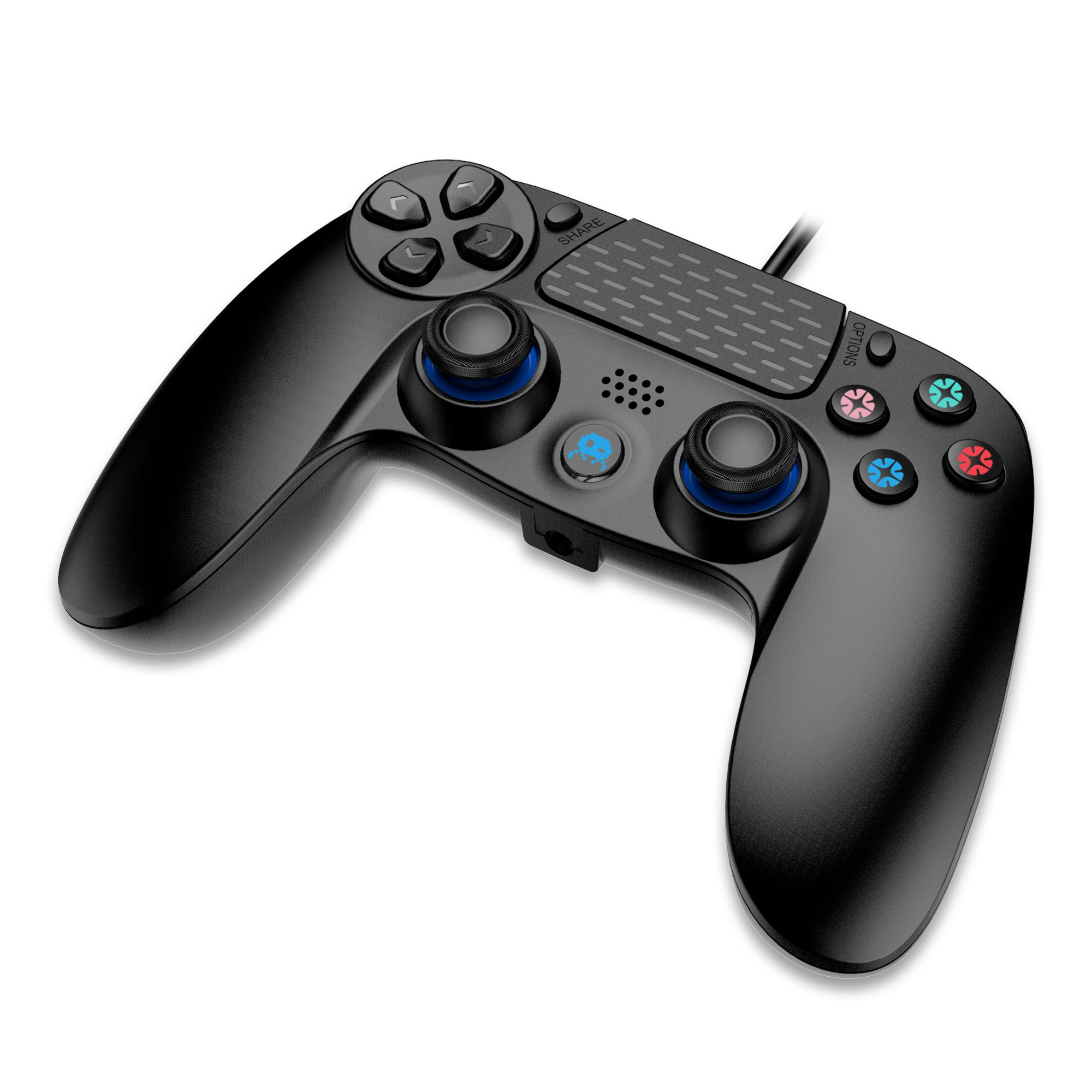 Manette Filaire Noire pour PS4 avec Cable 3M avec prise Jack - Freaks and  Geeks