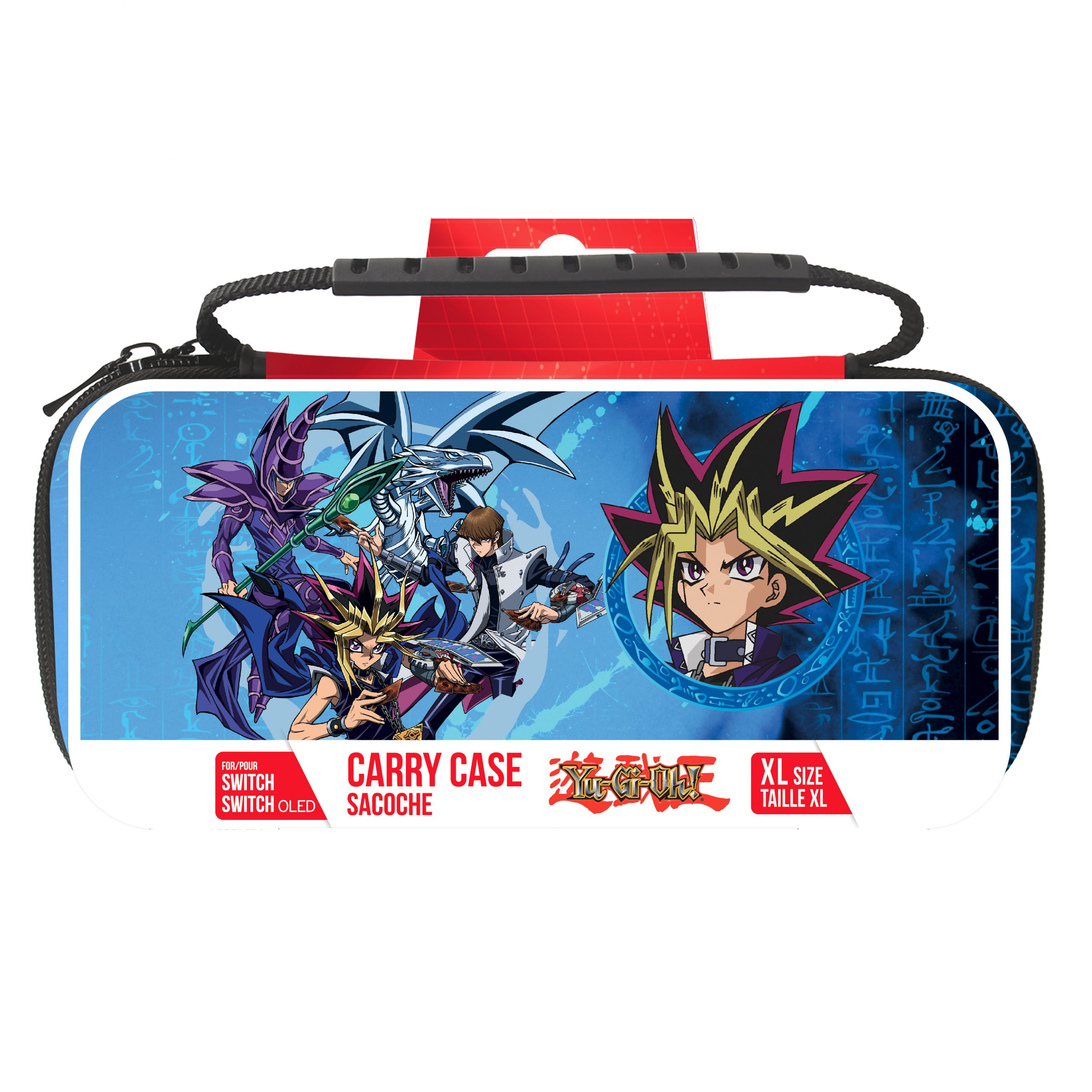 Sacoche Nintendo Switch/OLED XL Licence Yu-Gi-Oh! - Coque Rigide, Rangement Console + Accessoires, Bleu