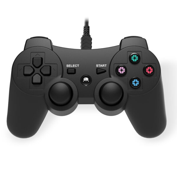 Manette Filaire pour PS3 et PC- 1.8m câble - Noir