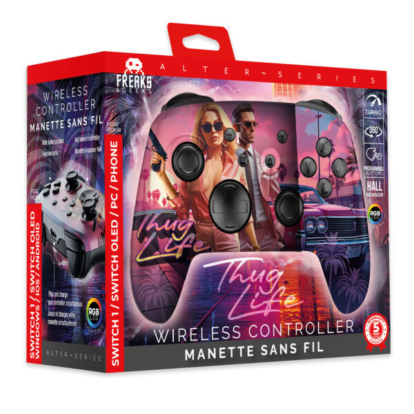 Manette Switch/PC Sans-fil RGB - Thug Life – Image 2